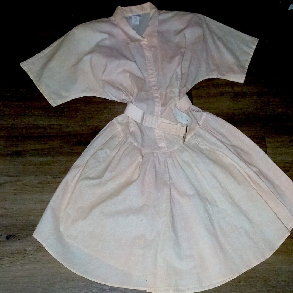 Fredericks of Hollywood Pink Vintage Western Belted Dress
